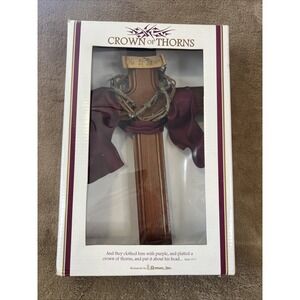 Roman Inc Crown of Thorns Resin Cross 10" Religious Gift Jesus